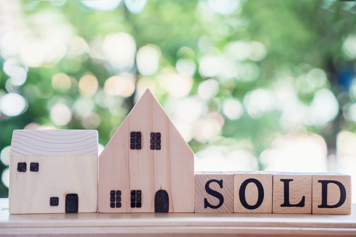real estate ,sold house concept background